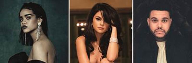 المغنية Rihanna الحائزة على ثمانية جوائز (GRAMMY) والمغنية Selena Gomez والمغني The Weekend المرشح لجائزة (GRAMMY) يحيون عرض أزياء فيكتوريا سيكريت